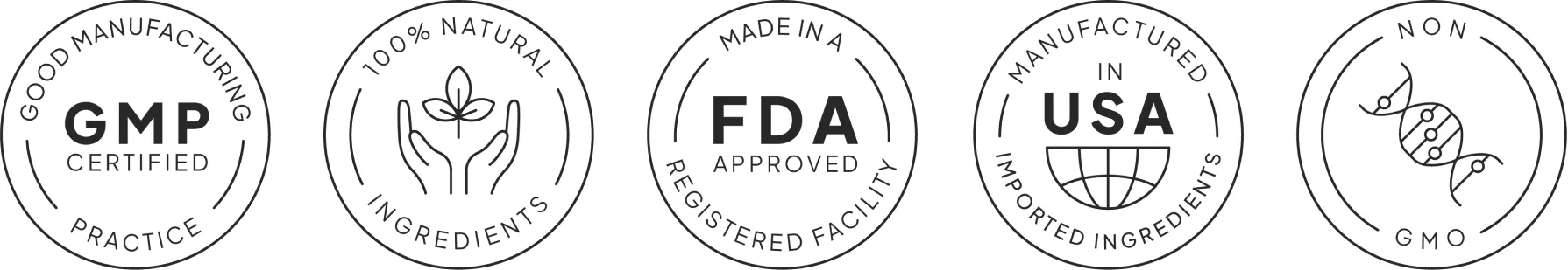 Make America Slim Again quality and certification badges image